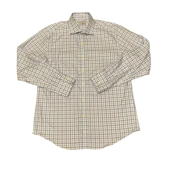 Twillory Safe Cotton Shirt Men's 16 32/33 Blue Tailored Fit Dress Business - Picture 2 of 8